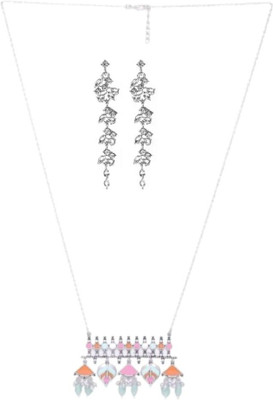 SRK Fashions Stone Multicolor, Silver Jewellery Set(Pack of 1)