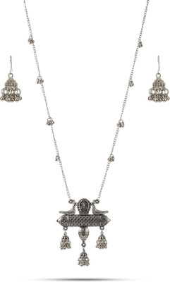 khannak Oxidised Silver Silver Jewellery Set(Pack of 1)