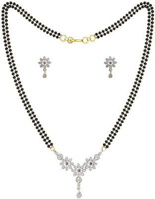 Lathar Alloy Gold-plated Silver, Black Jewellery Set(Pack of 1)