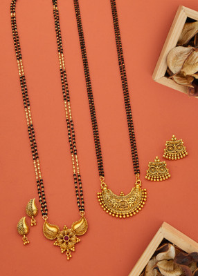 bulsenk Alloy Gold-plated Gold Jewellery Set(Pack of 3)