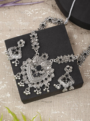 Lathar Alloy Black Jewellery Set(Pack of 1)