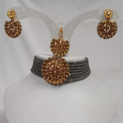 house of common Dori Gold-plated Grey, Gold, Bronze Jewellery Set(Pack of 1)
