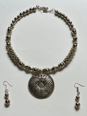 Kashpa Creation Oxidised Silver Silver Jewellery Set(Pack of 1)