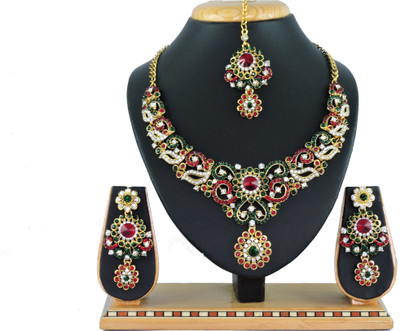 VATSALYA creation Alloy Gold-plated Multicolor Jewellery Set(Pack of 1)