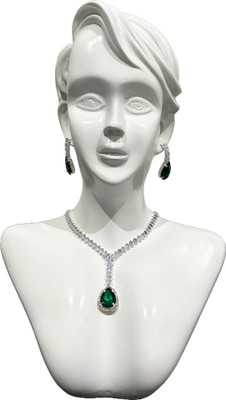 V.V. Sons Alloy Green Jewellery Set(Pack of 1)