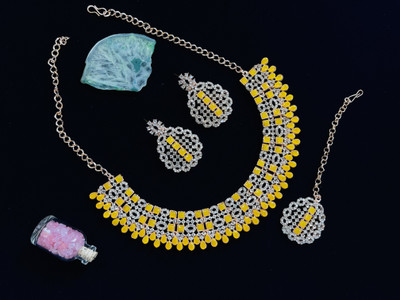 VATSALYA creation Alloy Gold-plated Yellow Jewellery Set(Pack of 1)