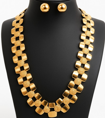 lavanyya Brass Gold-plated Gold Jewellery Set(Pack of 1)