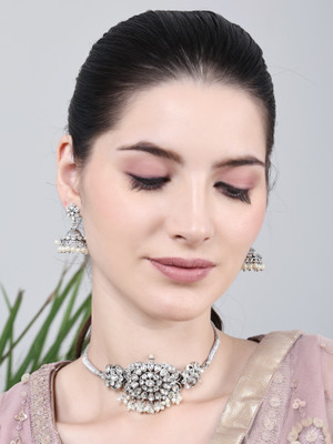 DEGHLAM Alloy White Jewellery Set(Pack of 1)