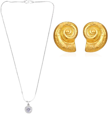 SRK Fashions Alloy White, Gold Jewellery Set(Pack of 1)