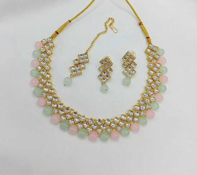 RAHUL TRADERS Stone Gold-plated Gold Jewellery Set(Pack of 1)
