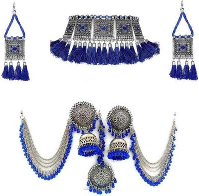 house of common Sterling Silver Sterling Silver Blue Jewellery Set(Pack of 1)