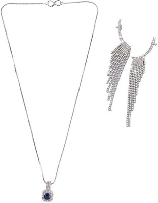 SRK Fashions Alloy Blue, Silver Jewellery Set(Pack of 1)