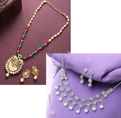 Pampy Angel Alloy Gold-plated Gold Jewellery Set(Pack of 2)