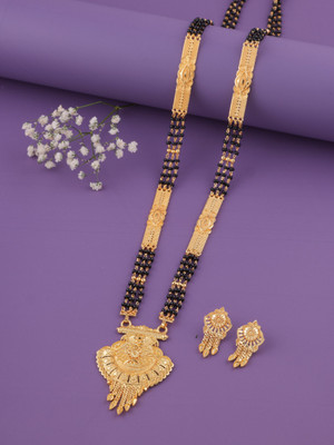 LaChoiceIt Beautiful and Unique Trending Design Pendant Mangalsutra with 24 Inch Long Chain Brass, Alloy Mangalsutra