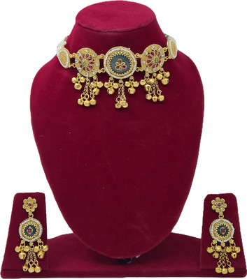 GAZAL ENTERPRISES Alloy Gold-plated Gold, Multicolor Jewellery Set(Pack of 3)