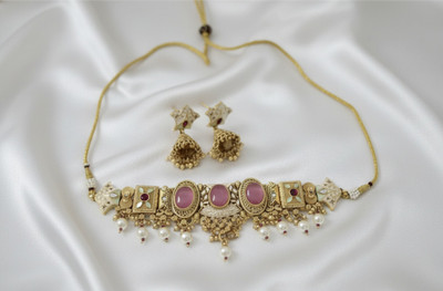 Anita Fancy Store Brass Gold-plated Multicolor Jewellery Set(Pack of 1)