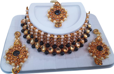 RIGHT CHOICE Alloy Gold-plated Gold Jewellery Set(Pack of 3)