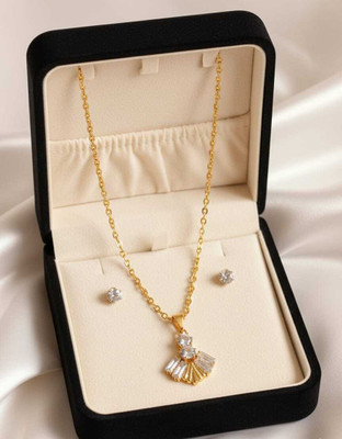 Diyaana Alloy Gold-plated Gold Jewellery Set(Pack of 1)