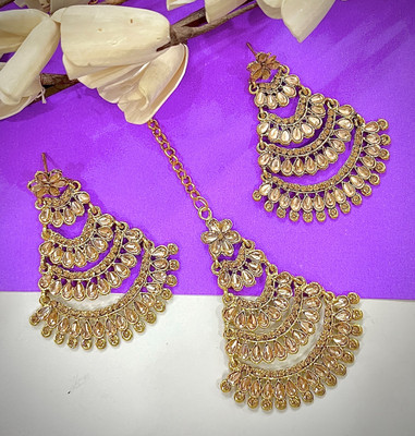 JEWERICHE IMITATION Alloy Gold Jewellery Set(Pack of 1)