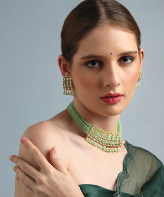 ANOUK Alloy Gold-plated Green Jewellery Set(Pack of 2)