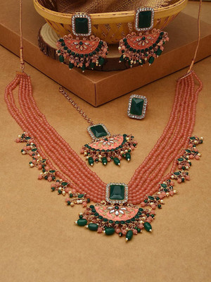 ANOUK Alloy Gold-plated Beige Jewellery Set(Pack of 4)