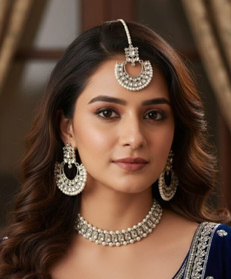 Wine Jewellery Stone, Crystal, Alloy White, Silver Jewellery Set(Pack of 3)