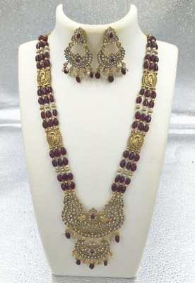 Shilpa Creation Alloy Gold-plated Red Jewellery Set(Pack of 1)