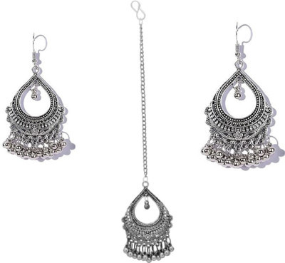 MA Enterprises Oxidised Silver, Alloy Silver Silver Jewellery Set(Pack of 1)