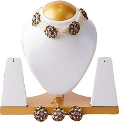 Amira Fashion Alloy White Jewellery Set(Pack of 1)