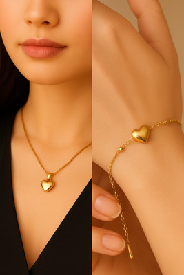 NIKLARE Stainless Steel Gold-plated Gold Jewellery Set(Pack of 1)