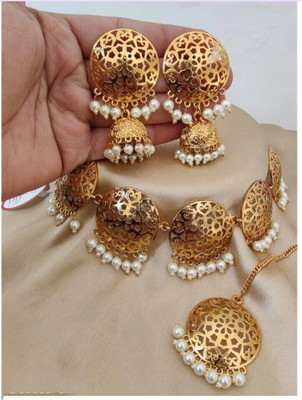 Opus Gems Brass Gold-plated Gold Jewellery Set(Pack of 1)