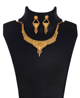 Manikya Brass Gold-plated Gold Jewellery Set(Pack of 1)