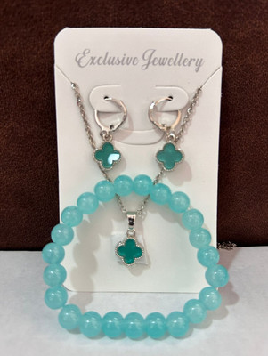 MAYA IMPEX Alloy Turquoise Jewellery Set(Pack of 3)