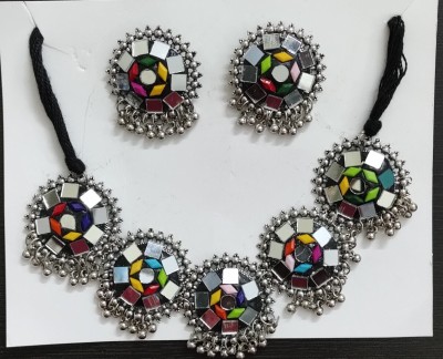 Stylista Fashion Boutique Oxidised Silver Multicolor Jewellery Set(Pack of 1)