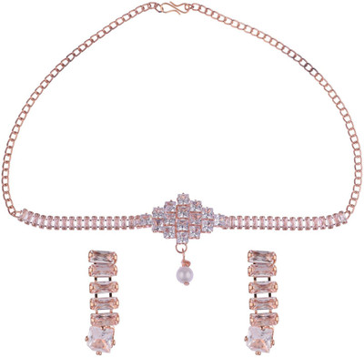 Efulgenz Alloy White Jewellery Set(Pack of 1)