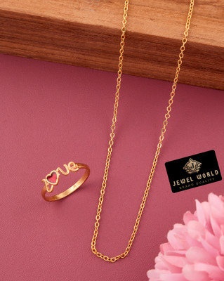 Jewel WORLD Brass, Alloy Gold-plated Gold, Multicolor Jewellery Set(Pack of 1)