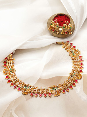 RUBANS Brass Gold-plated Gold Jewellery Set(Pack of 2)