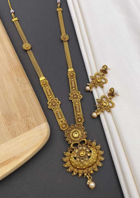 Springal Brass, Copper, Alloy Gold-plated, Brass Gold Jewellery Set(Pack of 2)