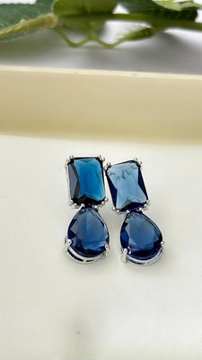 DENICRAAS AD BigStone Drop Earrings for Girls&Women–Party Wear Matching Outfit Earrings Diamond Alloy Drops & Danglers