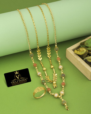 Vraj india Metal Gold-plated Gold Jewellery Set(Pack of 1)