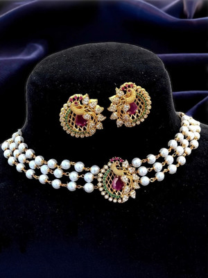 Influtive Brass, Copper Gold-plated Gold Jewellery Set(Pack of 1)