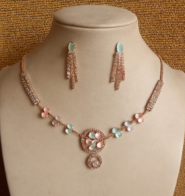 SUTRA ENTERPRISES Alloy Rose Gold Jewellery Set(Pack of 1)