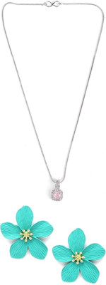 Gauri Fashions Stone Silver, Blue Jewellery Set(Pack of 1)