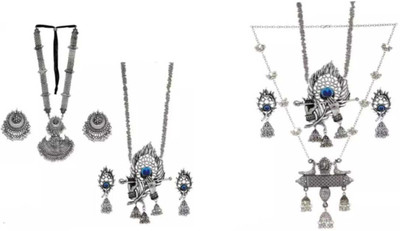 SPARKLIZA Alloy Silver Silver Jewellery Set(Pack of 4)