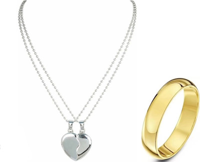 MAATRCHAAYA Brass, Alloy, Stainless Steel Sterling Silver, Gold-plated Silver, Gold Jewellery Set(Pack of 2)