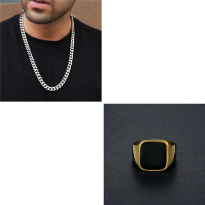 MAATRCHAAYA Stainless Steel Gold-plated, Sterling Silver Silver, Gold Jewellery Set(Pack of 2)
