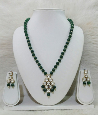 JN Handicraft Alloy Copper Green Jewellery Set(Pack of 1)