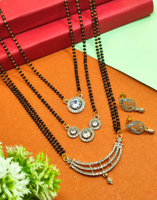 Divyanshi Collection Brass Silver Silver Jewellery Set(Pack of 4)