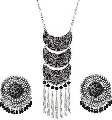 AnEk Good Oxidised Silver Black, Silver Jewellery Set(Pack of 1)