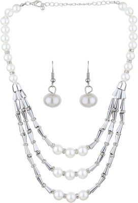 Rhosyn Mother of Pearl, Alloy Sterling Silver White, Silver Jewellery Set(Pack of 1)